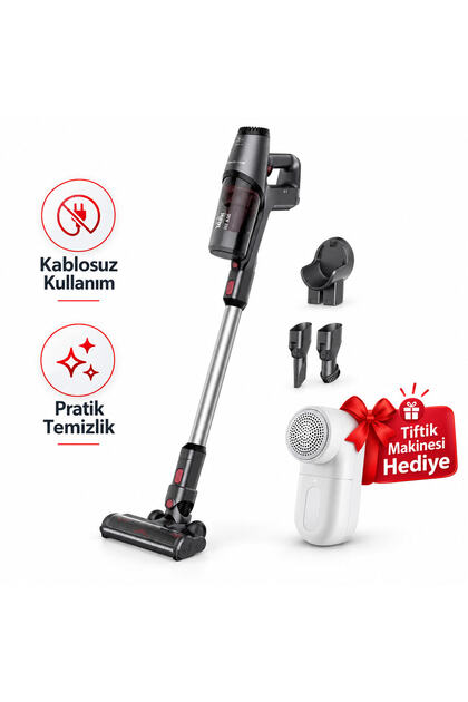 TY6983TR X-Pert 3.60 150 Air Watt Kablosuz Dikey Tiftik Makinesi hediye(Onerous)
