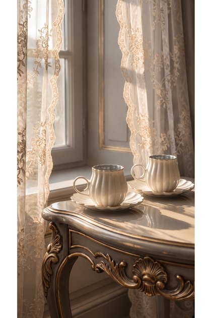 Elvaris 2-Person 90 ml Porcelain Coffee Cup Set Ckr4608
