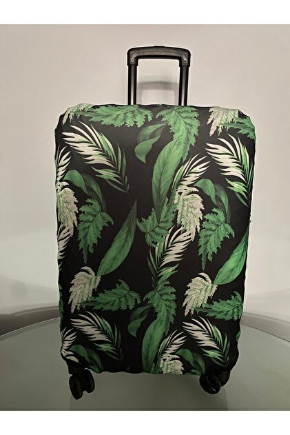 Suitcase Cover-Green Leaves