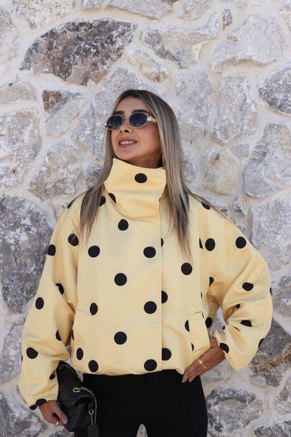 Yellow Standard Size Polka Dot Coat
