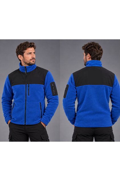 Soft Shell Polar Hırka 3 Cepli Anti-Pilling Tüylenme Yapmayan Tam Fermuar Garnili Polar