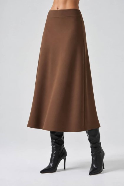 Süet Maxi Boy Regular Etek