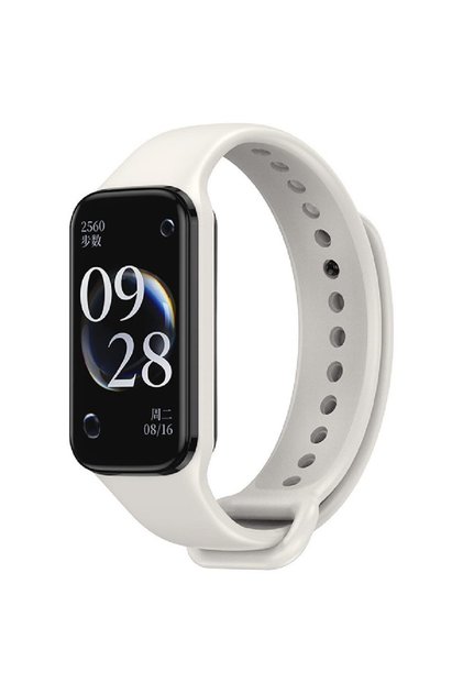Curea din silicon pentru smartwatch, compatibilă cu Xiaomi Smart MiBand 8 Active și Redmi Smart Band 2, Crem