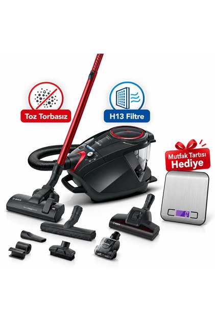 Serie 8 Toz torbasız Süpürge ProPower Siyah mutfak tartısı Hediye(Onerous)