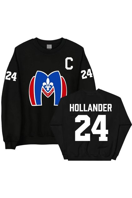 Heated Rivalry Hollander Baskılı Pamuklu 3 İplik Şardonlu Bisiklet Yaka Oversize Sweatshirt