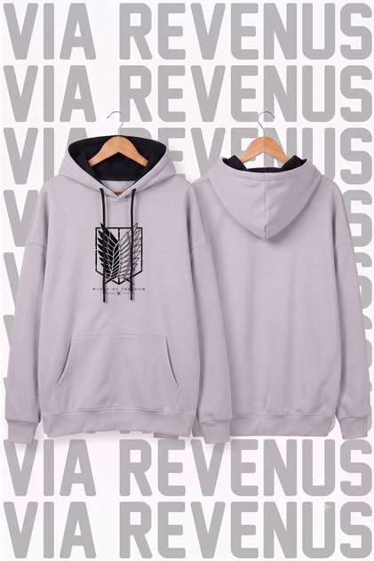 Attack on Titan Printed Unisex Wide Fit Hooded Hoodie Sweatshirt
