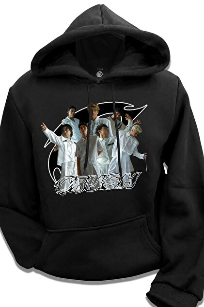 Crush Boyband Design Crush Song Crush Hoodie Men's Group Printed Hooded Sweatshirt Unisex 100% Cotton Breathable Fabric Hoodie