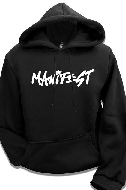 Manifest Group White Hoodie Girl Group Manifest Logo Printed Girlband Hooded Sweatshirt Unisex 100% Cotton Breathable Fabric Hoodie