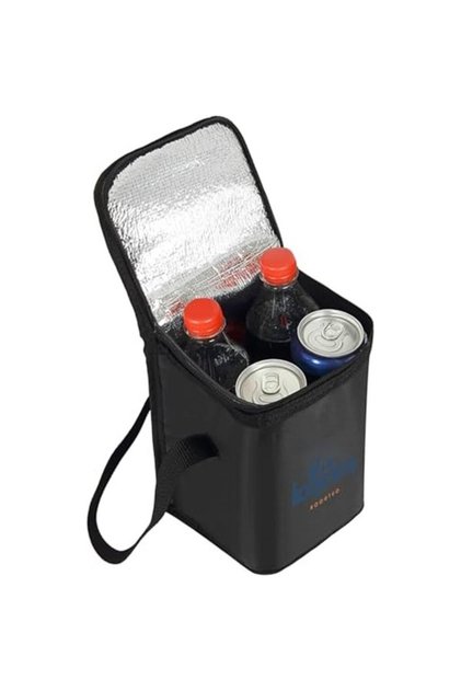 Thermal Bag, with Hot/Cold Preservation Feature, for Travel Camping and Picnics, Black, 6 Liters