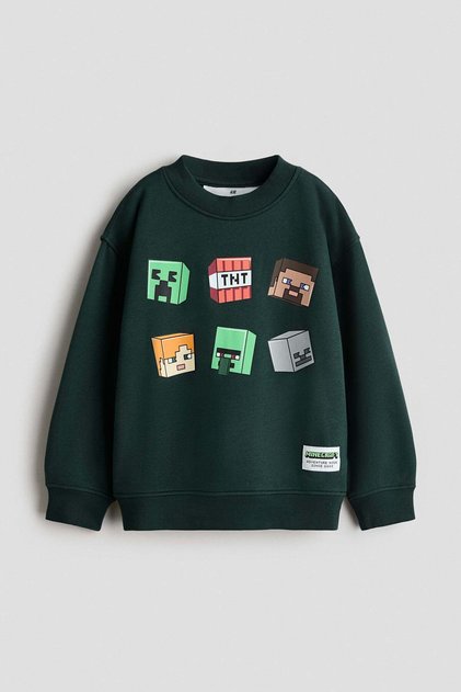 Printed brushed-inside sweatshirt