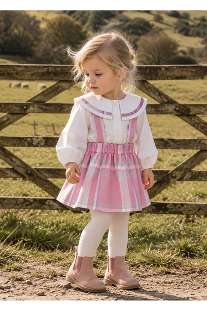 Wide Collar White Seasonal Baby Girl Blouse