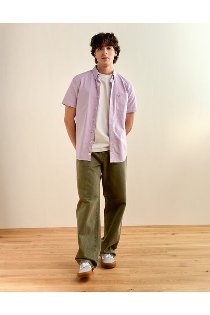 AE Short-Sleeve Classic Fit Button-Up Shirt