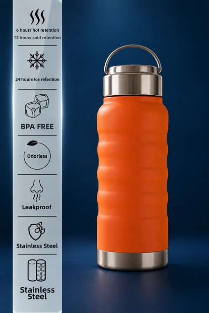 400 ml Coffee Tea Stainless Steel Thermos Leak-Proof 6 Hours Hot 12 Hours Cold