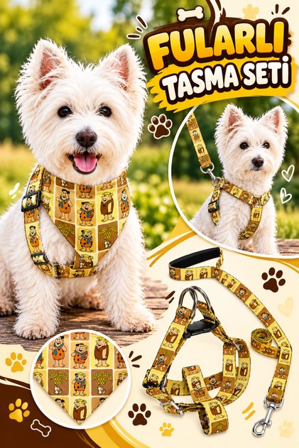 Adjustable Scarf, Chest Harness and Travel Strap Set of 3