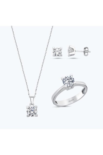 Altın Üçlü Tektaş Set