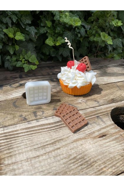 Waffle Silikon Mum Kalıbı