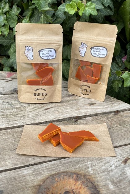 Koyu Sarı Granül Mum Boyası 20gr