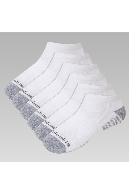 Athletic Fashion No-Show with Pique Footbed 6-Piece Men's Short Socks