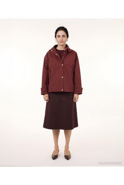 Regular Hooded Collar Long Sleeve Raincoat