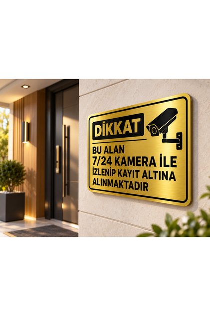 Attention: This Area Is under 24/7 Surveillance and Recording with a Camera. Metal Plate A5 Size (with Surprise Gift)