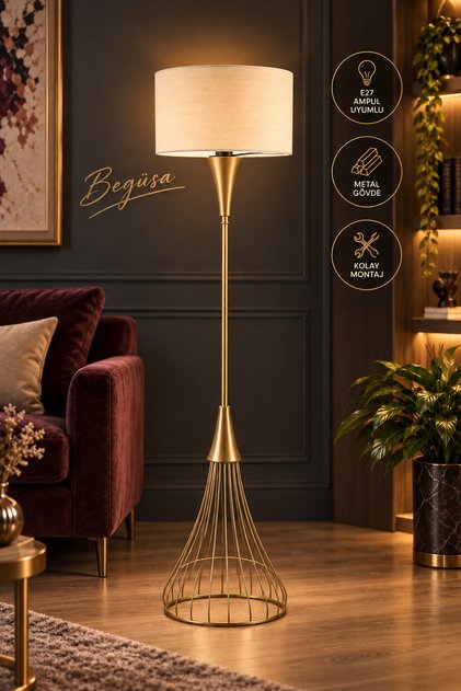 Olde Lambader Eskitme Bej Şapka, Dekoratif Lambader, Salon Aydınlatması, Yatak Odası Aydınlatması
