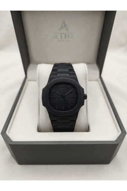 Double Clip Carbon Men's Wrist Watch
