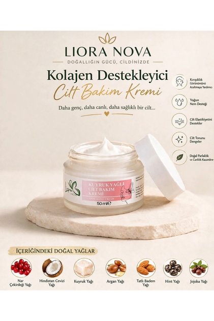 KUYRUK YAĞLI KOLAJENLİ YAŞLANMA KARŞITI CİLT BAKIM KREMİ YOĞUN NEMLENDİRİCİ BESLEYİCİ KURU CİLTLERE ÖZEL
