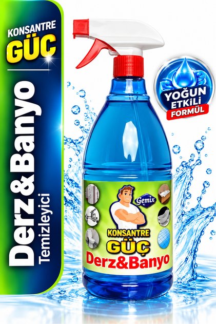 Derz&Banyo Duşakabin Fayans Arası Temizleyici 1 Litre –Küf,Sararma ve Kireç Karşıtı Güçlü Formül