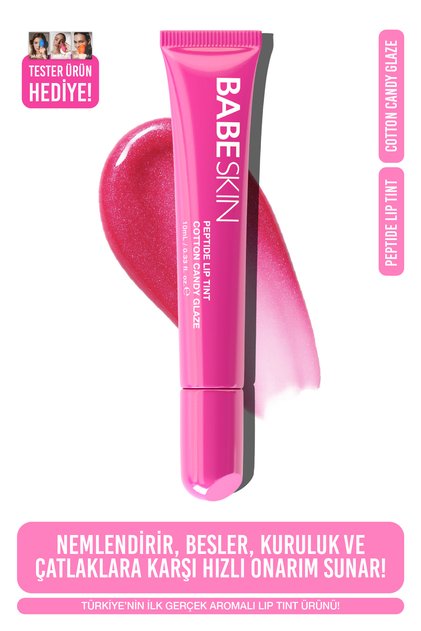Dudak Bakım Parlatıcı Lip Balm 10 ml | Pamuk Şekeri | Besleyici, Nemlendirici | Peptit,Shea,Cupuaçu