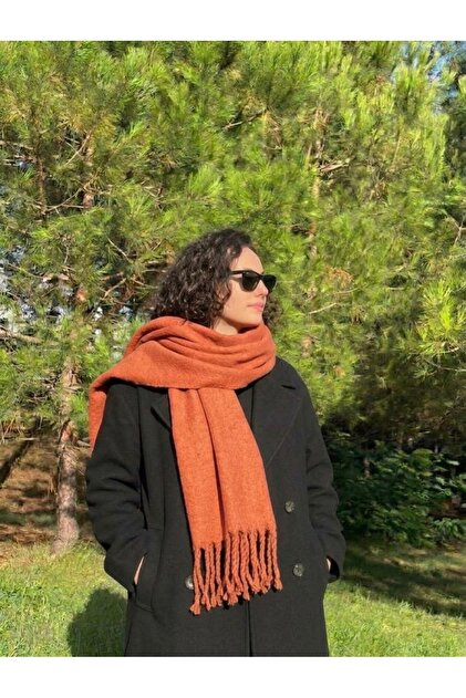 Püsküllü atkı şal omuz şalı