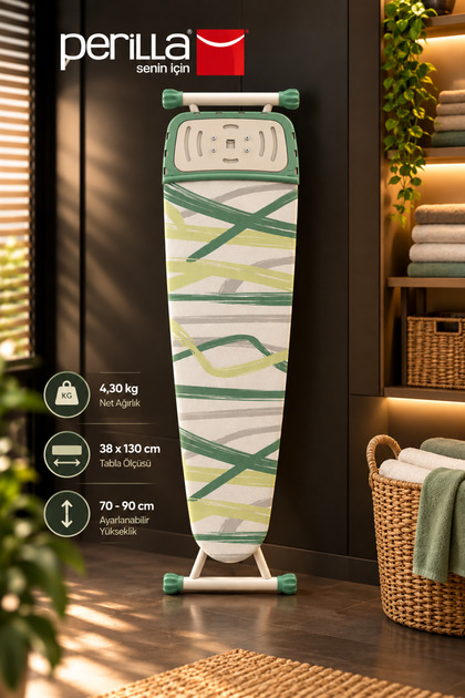 Aleece Premium Yeni Nesil Ütü Masası K15017 Kaymaz Ayak | Ayarlanabilir Yükseklik