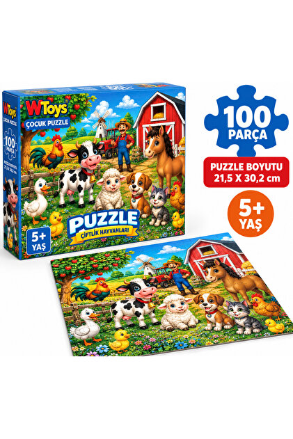 Çiftlik Hayvanları 100 Parça Puzzle