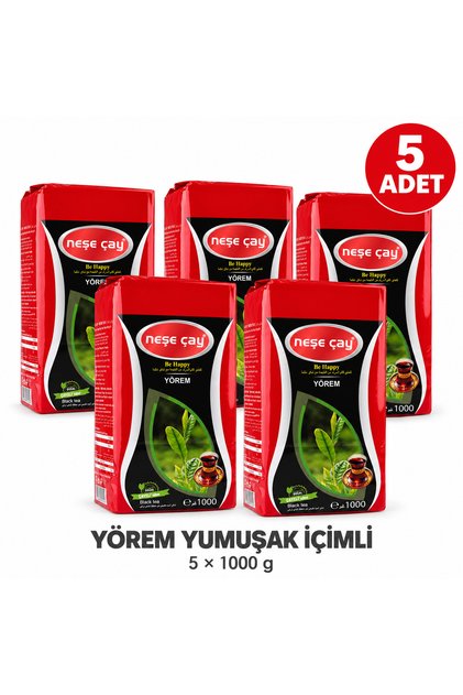 Yörem Soft Inner Black Tea 1000 g - 5 Pieces
