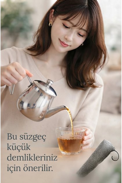 Japon Çay Süzgeci Huni Şekilli Çay Filtresi 5 Adet