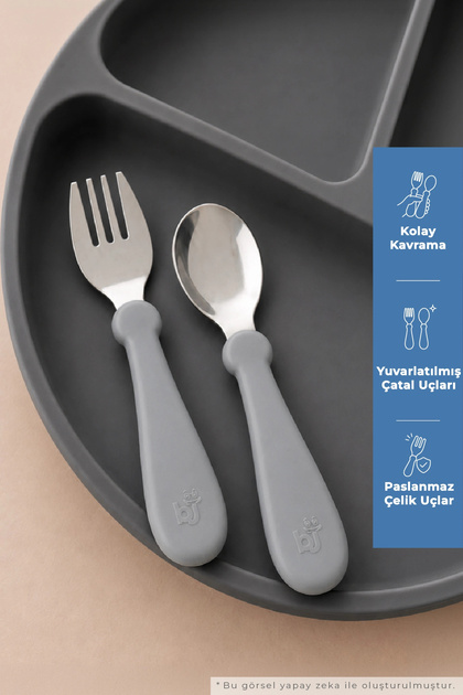 522 Gray Stainless Steel Fork Spoon Set