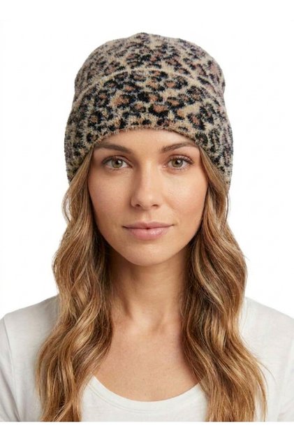 Leopard Patterned Soft Acrylic Premium Beanie