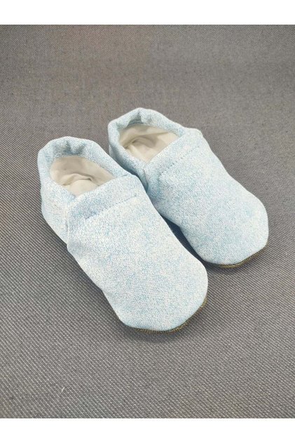 Baby Booties Home Nursery Shoes Slipper Elasticized Ergonomic Design — Light Blue