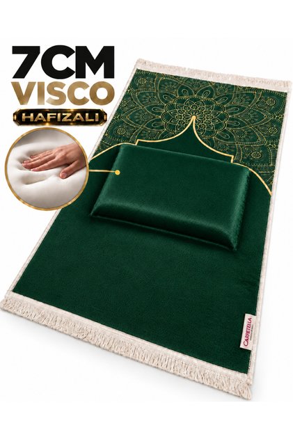 7 CM Ortopedik Orta Süngerli Seccade Diz Ağrıtmaz Kaymaz Peluş Namazlık