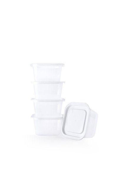 Set of Plastic Case Boxes, White Cover, 5 Pieces