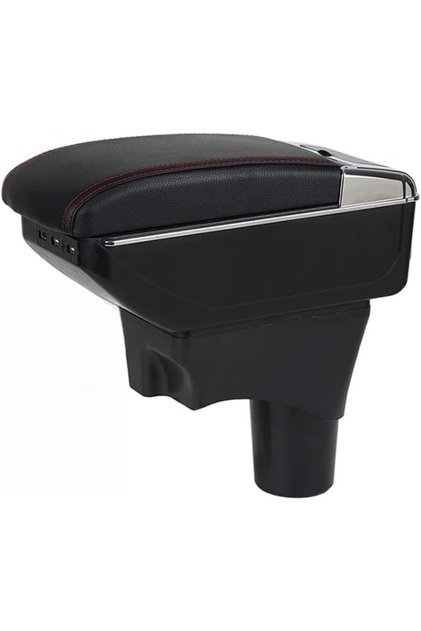Bukela Car Armrest Box, Multifunction Universal Car Center Console Armrest Storage Box with 7usb Por