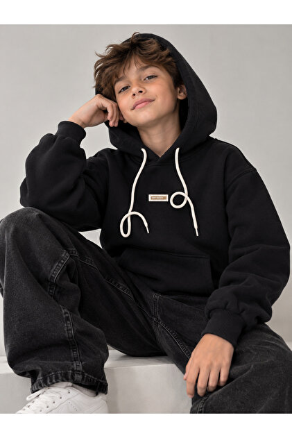 Boy's Oversized Hooded Sweatshirt