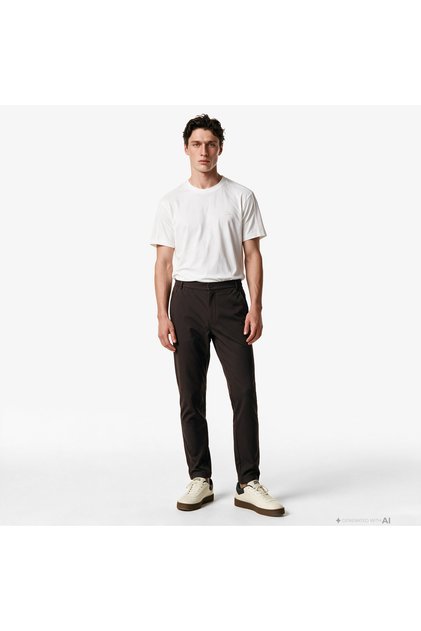 Erkek Slim Fit Kahverengi Pantolon