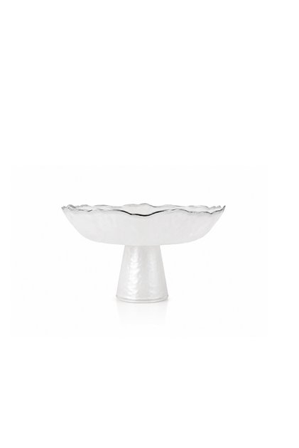 Tobekal Glass Serving Plate - White