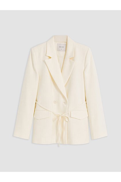 Alita City Lcw Vision White Plain Comfortable & Relaxing Women's Blazer Jacket with a Difference