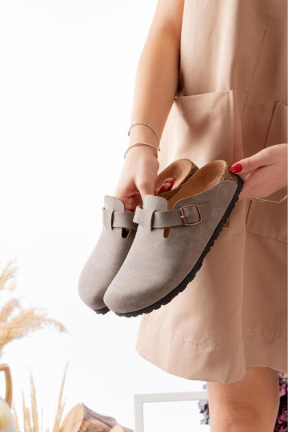 Cork Sole Boston Birkens Daily Sabo Slippers Mink