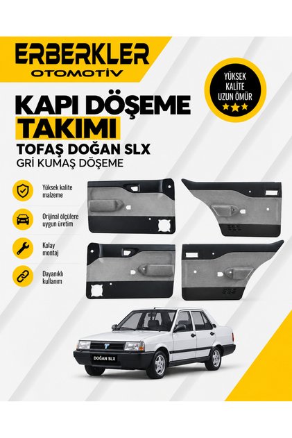 Kapı Döşeme Takımı – Tofaş Doğan SLX Uyumlu | Gri Kumaş Döşeme