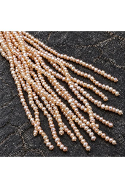 Pearl String Silver Reflective Pink Textured 4.5*3mm – Natural Texture Royal Series (63326)