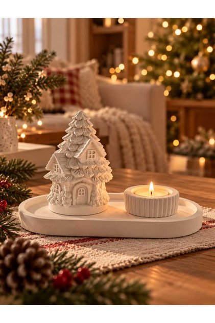 KIŞ MASALI – Tealight Mumluk & Dekoratif Set (Tealight mum dahil değildir)