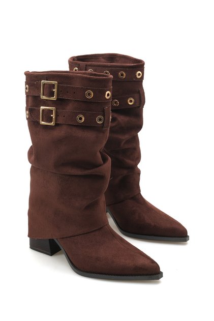 Elara Serena Women's Pointed Toe Heeled Boots 00125000