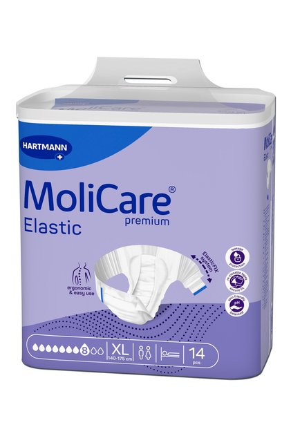 8 Drop Waistband Patient Diapers Xlarge – 14 X 4 Pack (Total 56 Pieces)